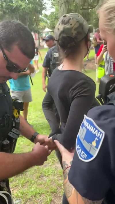 Arrested for masks