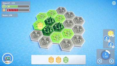 Hello Reddit for my first post, i share with you my game Hex Harmony, a mix of puzzle and management game. What do you think ?