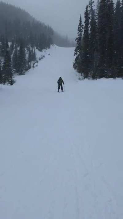 My friend&rsquo;s 3rd time skiing.