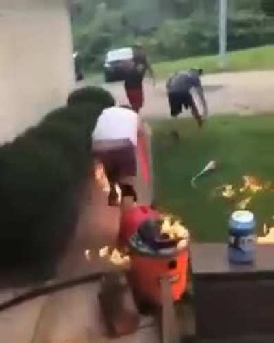 Homemade flamethrower