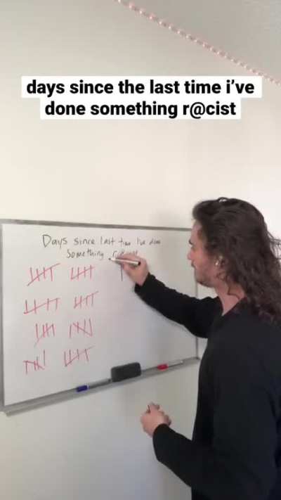 days since the last time i've done something r@cist