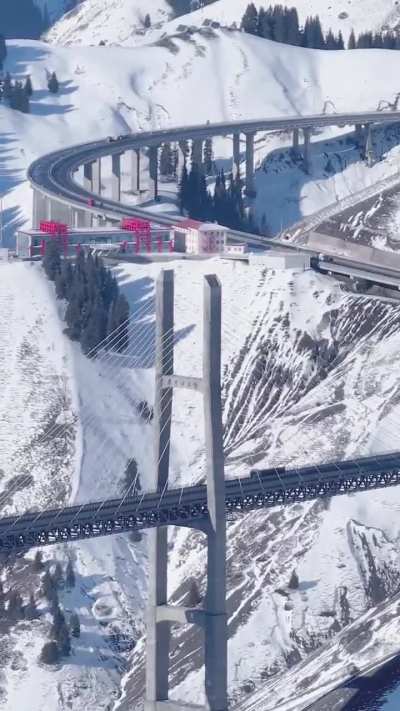 Amazing bridge in Xinjiang