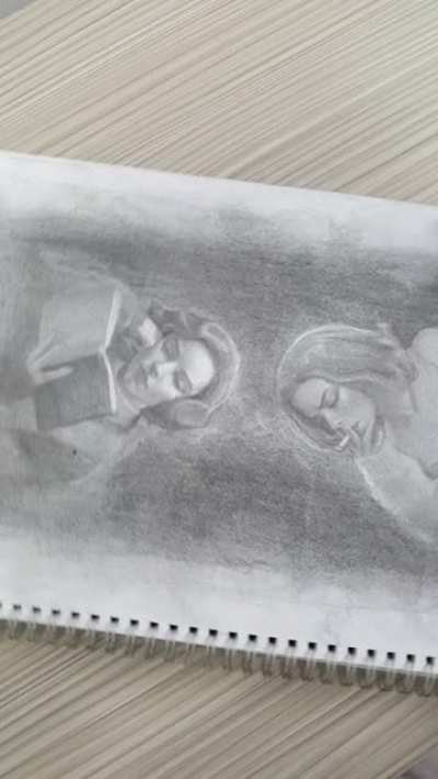 Queen's Gambit, Me, Graphite, Charcoal, Paper,2021