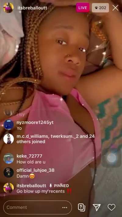 from her IG live