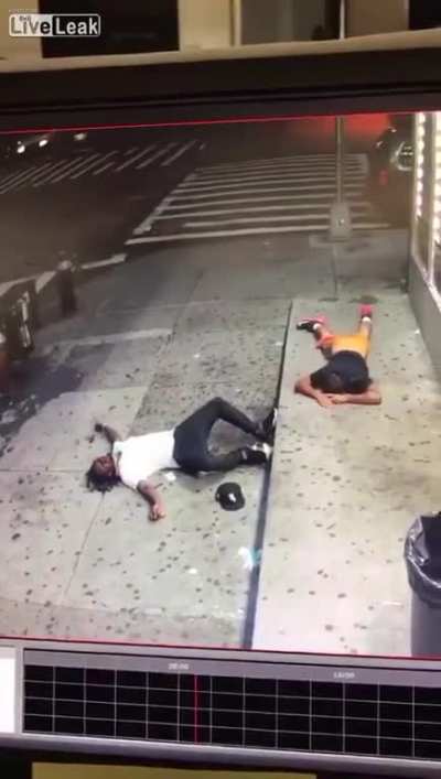 Group of friends on a street get shot at, one dies but the other friend plays it cool