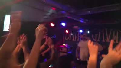 Didn’t drop a note on the crowd surf