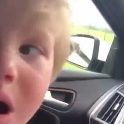There's a monkey on the car