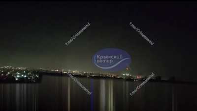 Last night&rsquo;s Storm Shadow barrage on the Black Sea Fleet in Sevastopol, taken from an elevated position.