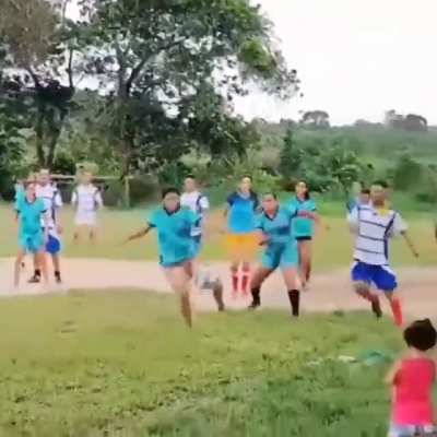 right to the face!