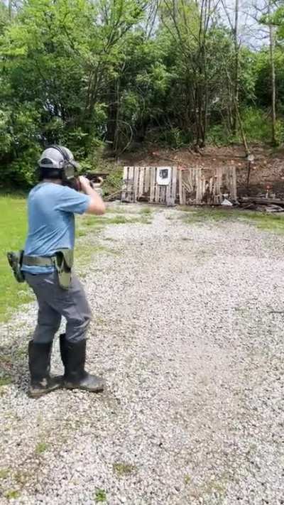 Attempting to slam fire an 1897 Riot Shotgun