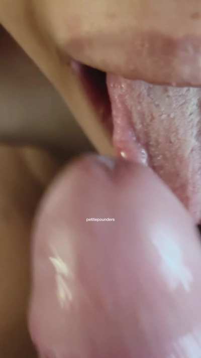 We made a mess on her tongue