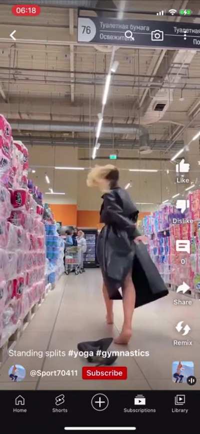 Stay out the aisle I&rsquo;m doing a TikTok