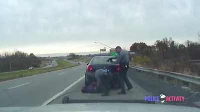 Traffic stop gone wrong.