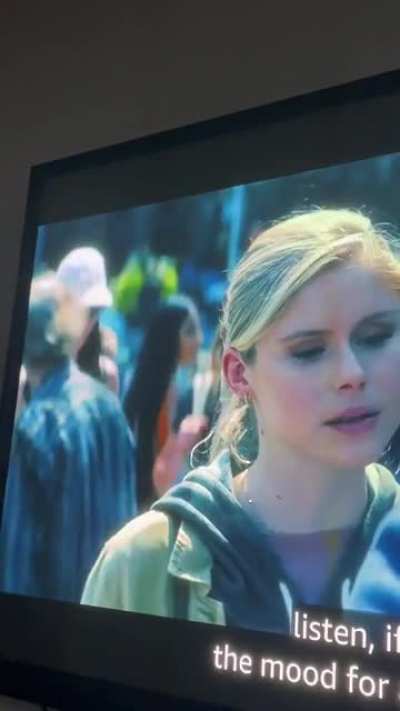 This woman probably got sick of eating in the 60th take.