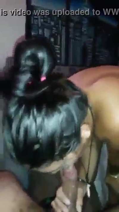 After she rides the cock, it's nice to give a blowjob