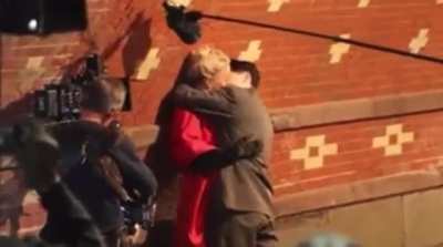 Gwyneth Paltrow kissing Timothee Chalamet while filming 