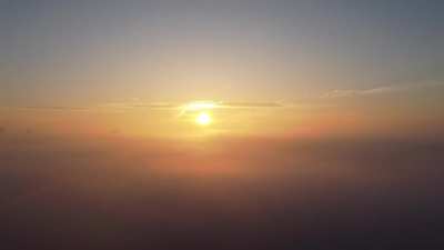 Rising over the fog in North York this morning.