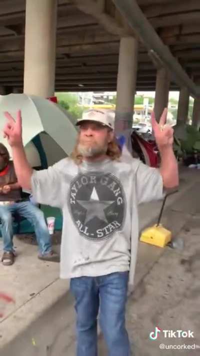 &ldquo;Homeless man in Austin whose belongings were burned the other night, has it replaced by the community&rdquo;