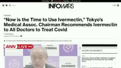 Antivaxx dumbfuck Alex Jones encourages his brainwashed audience of MAGA yokels to poison themselves with Ivermectin, while calling Gates and Fauci "bastard murderers and demons who spread a bio-weapon."