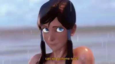 Korra Disappointed Trip To Beach (Crisisbeat) [Avatar: Legend of Korra]