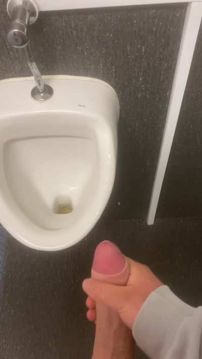 Big load in public toilet (redgifs for sound)