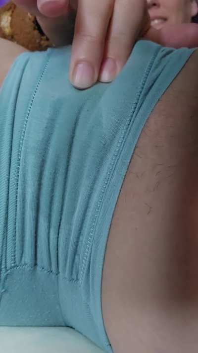 Feeling my clothed wetness
