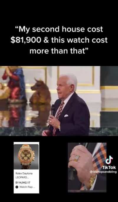 "Pastor" brags about his watch costing more than his second house