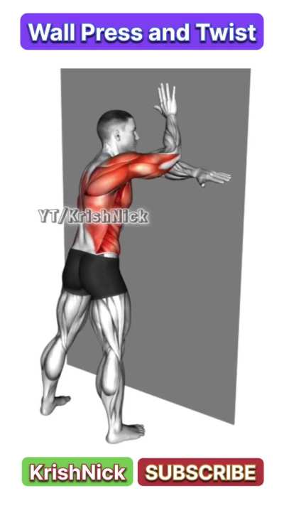 Wall Press &amp;amp; Twist: Simple Exercise To Correct Posture