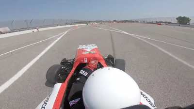 Just warming up tires a bit 