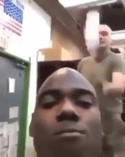 Having fun with the homie back at base.