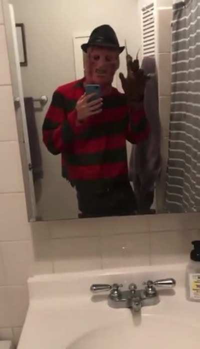 Scaring your roommate in the shower