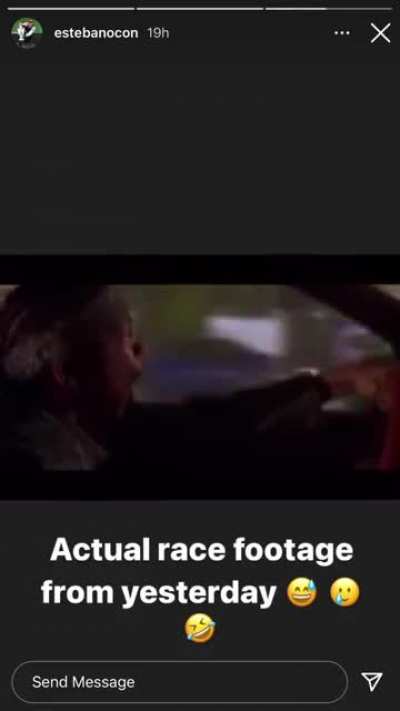 At least Esteban had a laugh