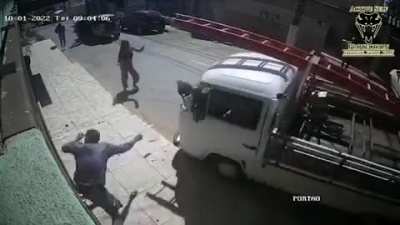 Robber Gets Absolutely Trucked