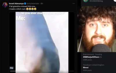 Izzy this isn't the 8 Mile moment you want to lean into bro: "I made a bitch cum" 