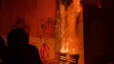 Portland ICE Protestors: "Every city, every town, burn the precinct to the ground"