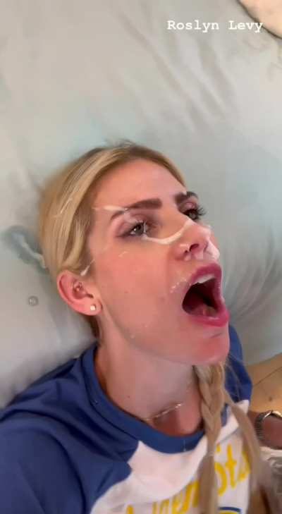 Your personal cum slut loves taking loads of cum all over her slutty face, like icing to a cake.