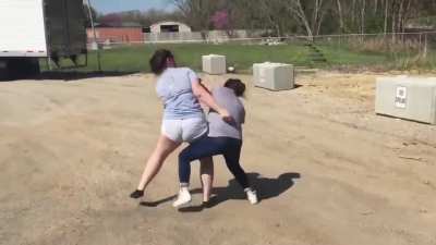 she hit her