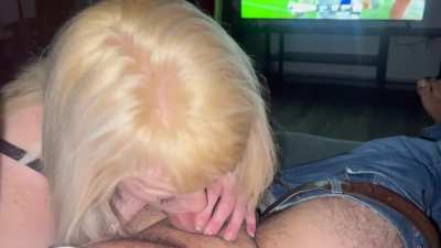 52 y/o white lady sucks 33 y/o Mexican cock
