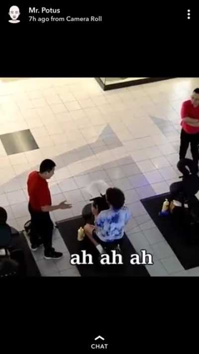 Moaning during a massage