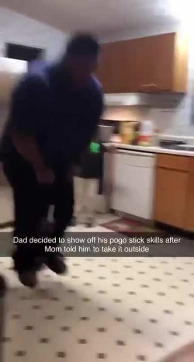 Pogo Stick Through The Floor