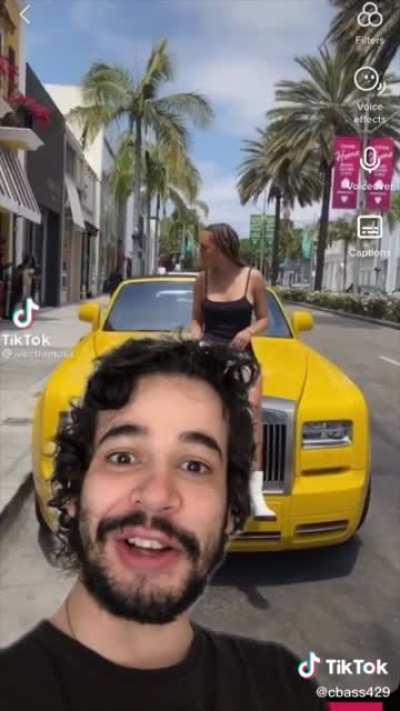 Girl makes a fool of herself sitting on a car in front of the House of Bijan so she changes her story to avoid backlash. One man decides to call her bluff: