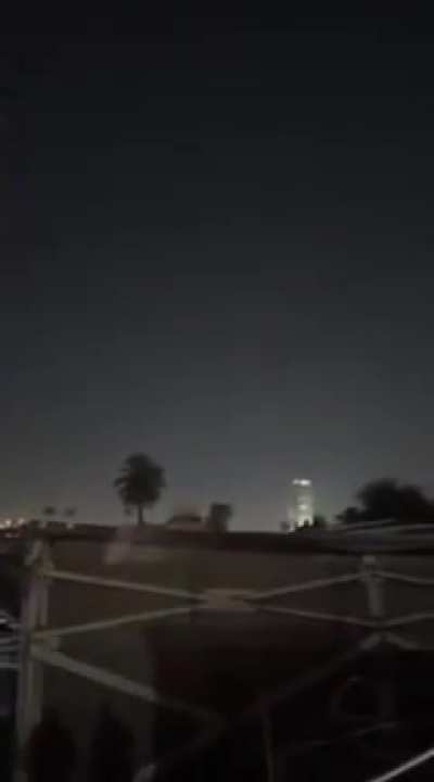 C-RAM failed to intercept incoming drone, impact captured inside the U.S. Embassy compound in Baghdad.