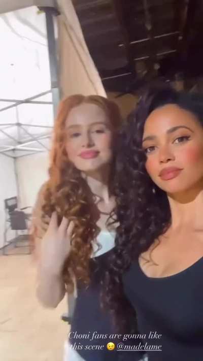 on set with Vanessa