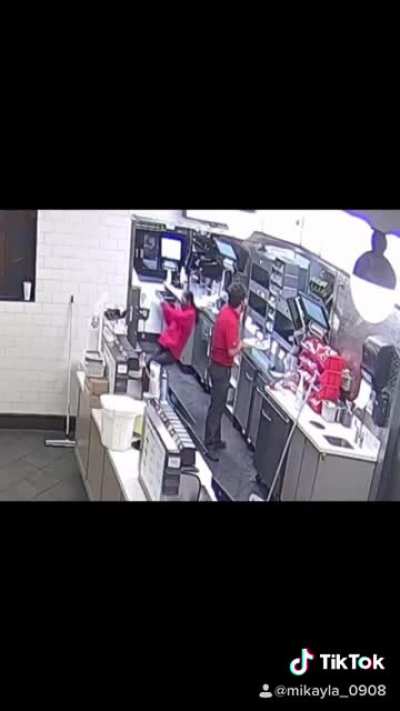 Guys PLEASE watch me fall while I&rsquo;m pulling the ice cream machine out. 😂. Y&rsquo;all be careful pulling out your ice cream machines because what happened was the pull bar broke off of it as I was pulling it and I went flying 🙃