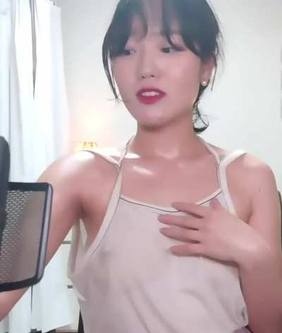 a wet see-through shirt