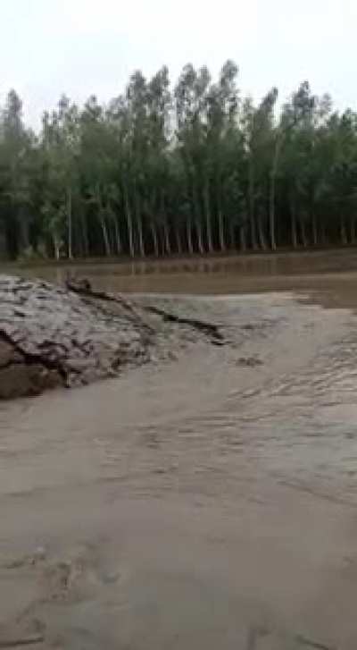 Land rising somewhere in India