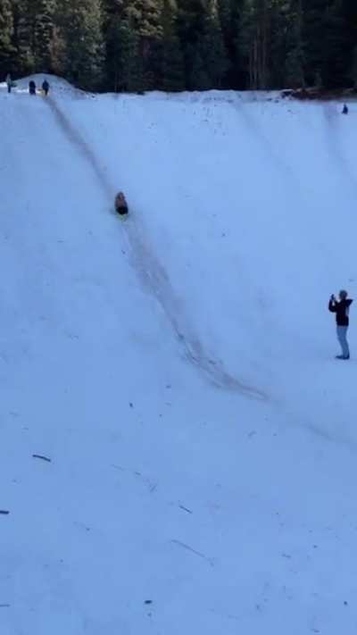 WCGW standing in the way of someone sledding