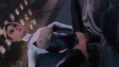 Venom fills Spider-Gwen with cum (Guilty/Volkor/MissMoonified)