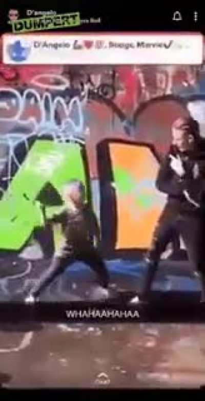 kid with a hammer learns it the hard way