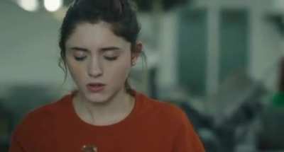 Natalia Dyer getting herself off to seeing a dick getting sucked